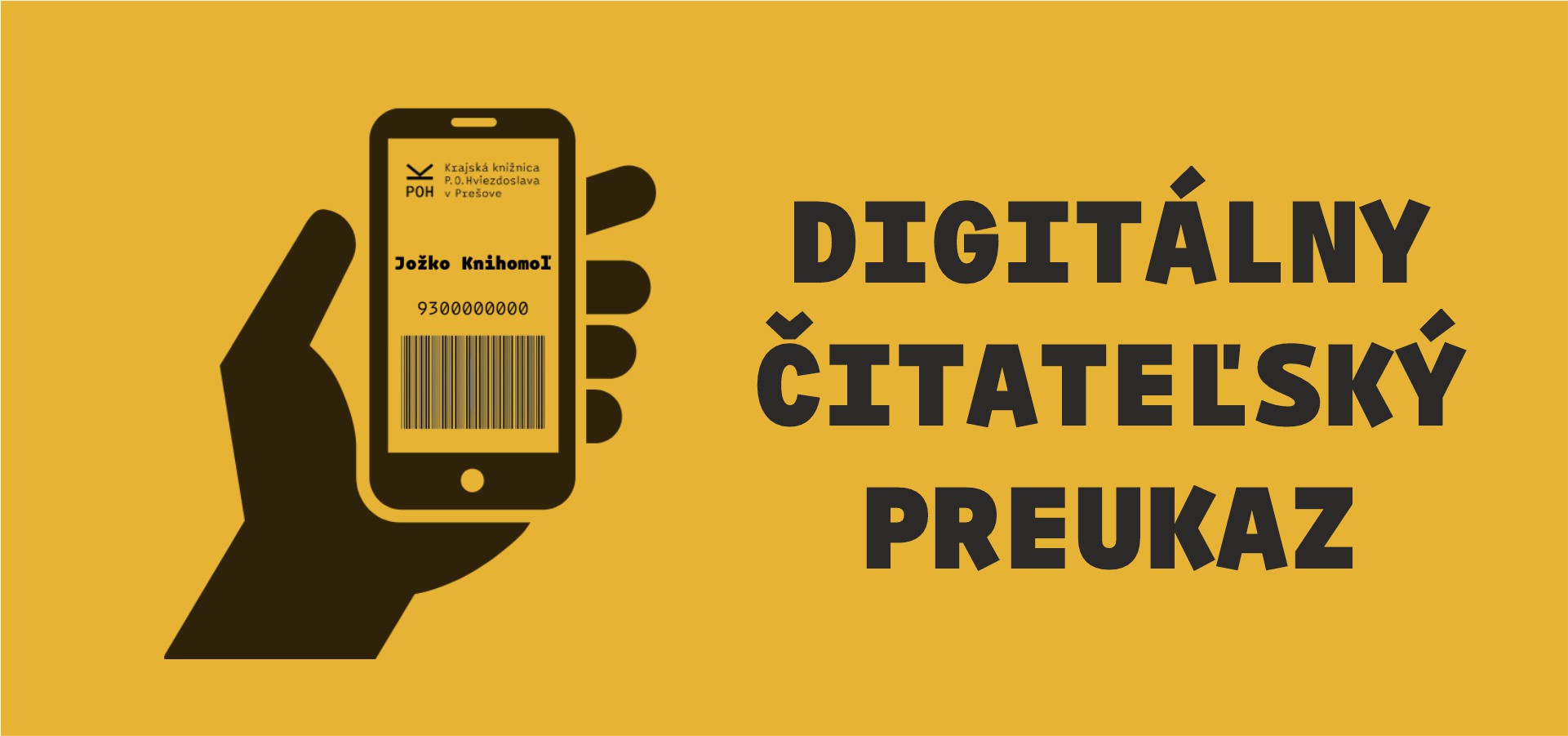 ilustračný banner - text - digirálny čitateľský preukaz